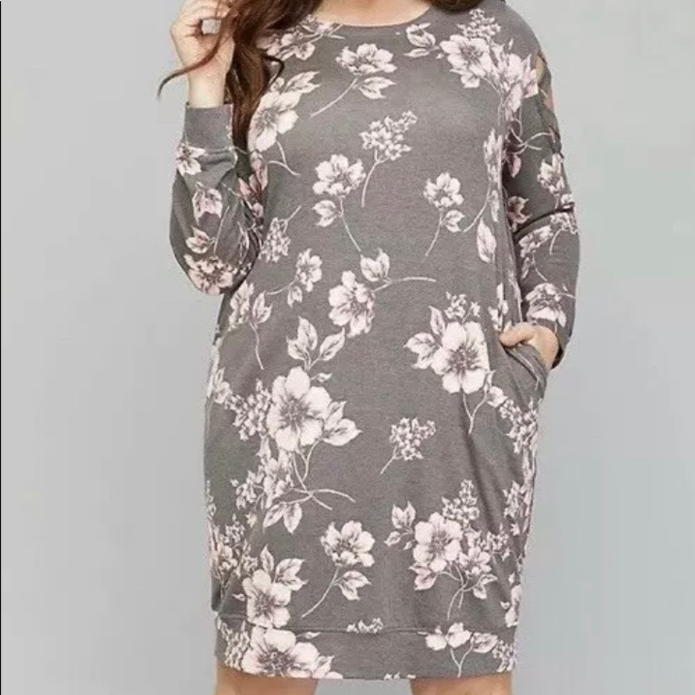 Lane Bryant cross Cross Swing Sweater Dress